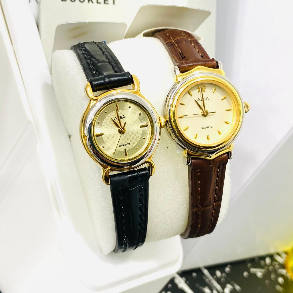 JAM TANGAN WANITA ALBA ATQ48HX1 ATQ02JX1 AC3K35X1 AC3K39X1 AC3M05X1 AC3G66X1 LEATHER STRAP ORIGINAL