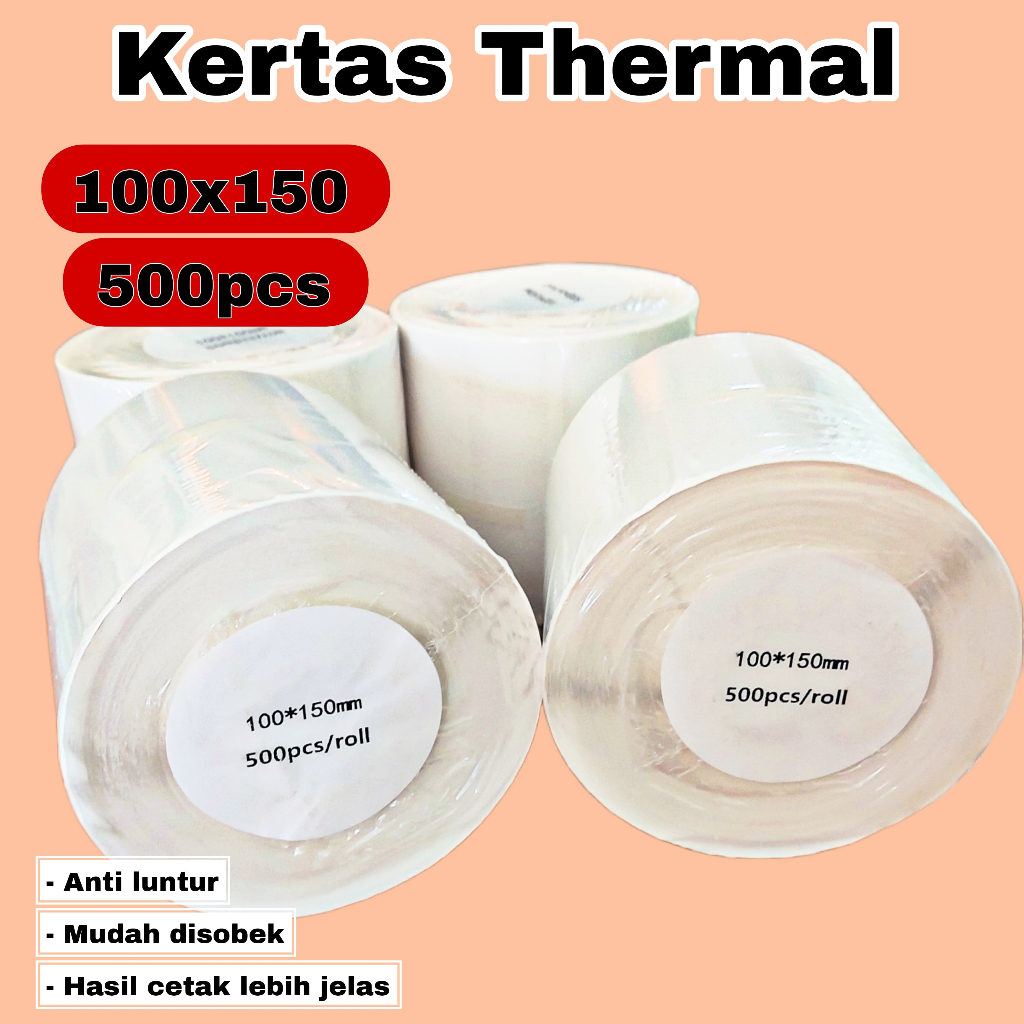 

KERTAS THERMAL LABEL / STICKER LABEL CONTINOUS TEBAL PREMIUM WATERPROOF