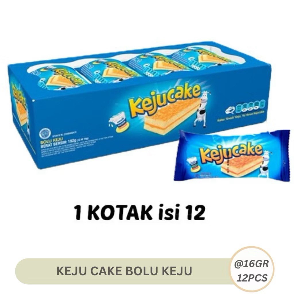 

Kejucake Kraft Bolu Keju Isi 12 pcs