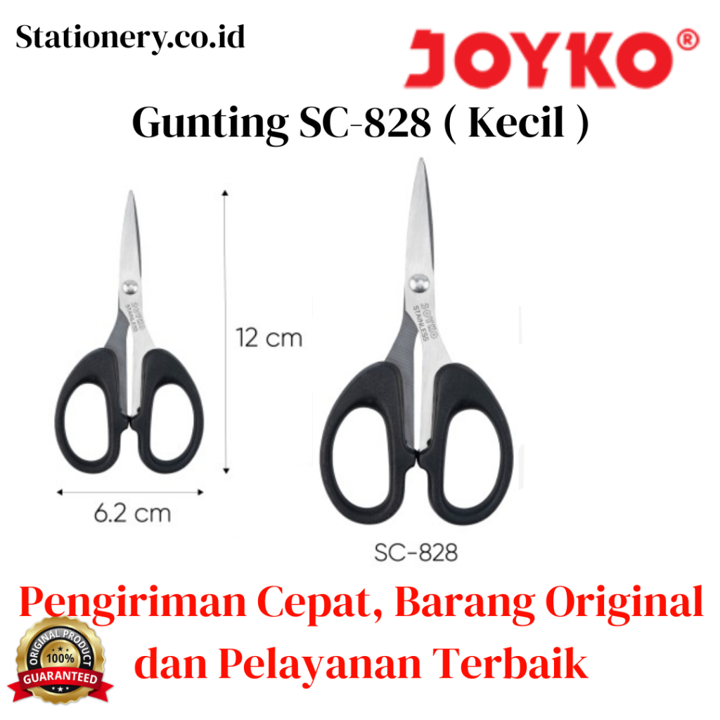 

Gunting Kecil Joyko SC-828 / Small Scissors SC 828 / Gunting Stainless Kecil