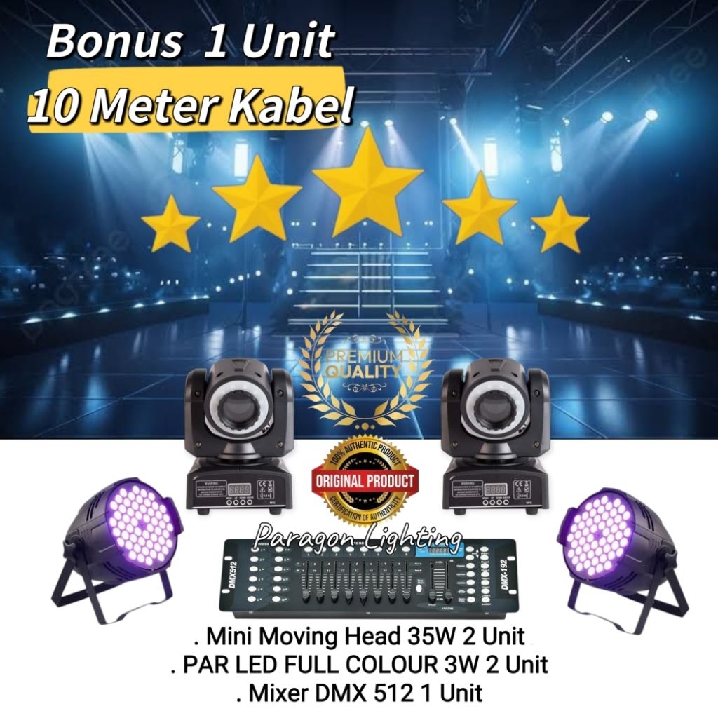 Paket Lampu Lighting Moving Full Colour
