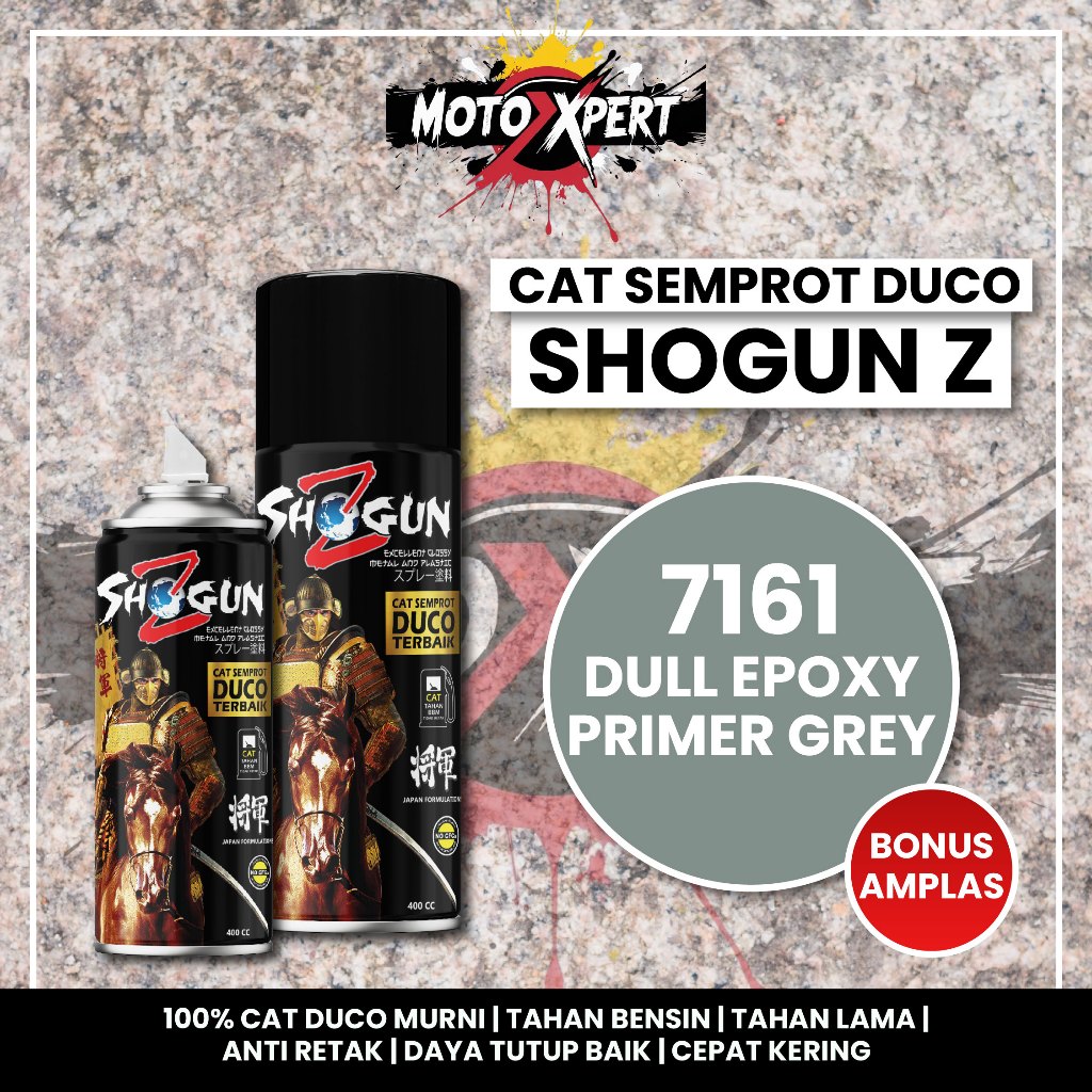 Cat Semprot Duco Shogun Z Dull Epoxy Primer Grey 7161 400cc - Epoxy Doff Standard Pilox Pylox Pilok