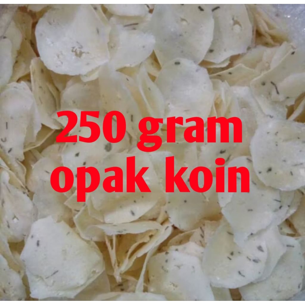 

opak koin kucai kripik Wonosobo 250gr (mentah)