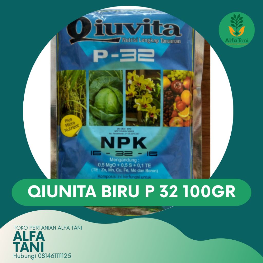 Pupuk Qiuvita biru P 32 500 gram