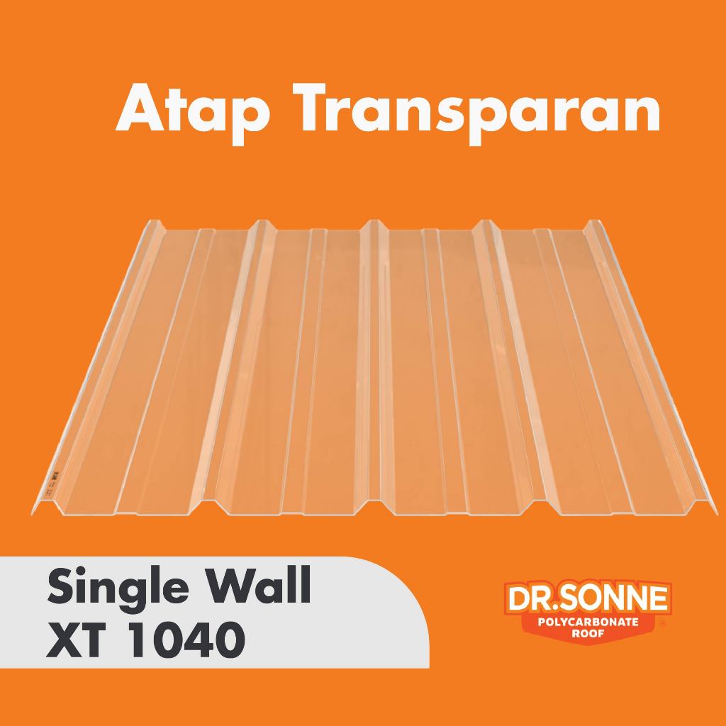 Atap Transparan / Dr. Sonne XT1040 / Spandek Transparan / Polycarbonat