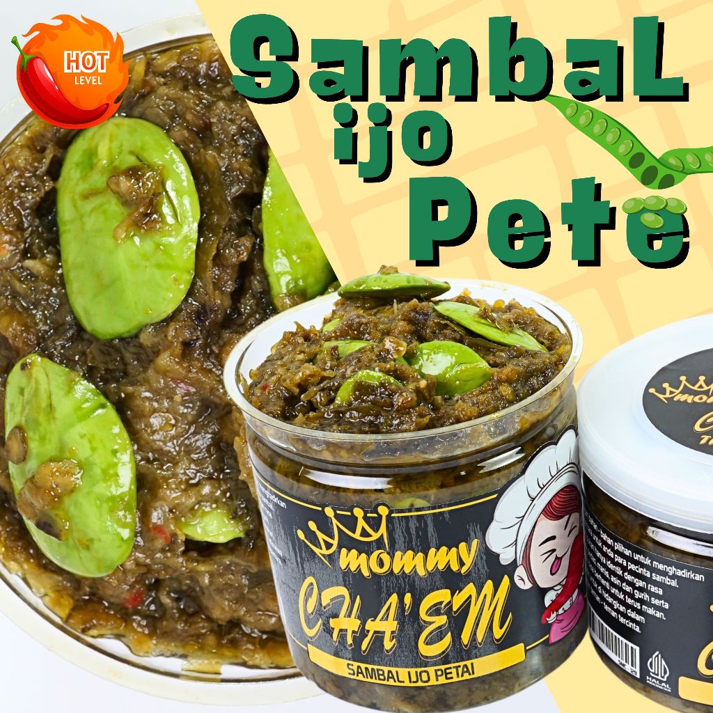 

Sambal Ijo Pete Sambel Ijo Jengkol Cabe Cabai Hijau Pedas Halal Praktis Fresh Original Tanpa Pengawet / Berat 200gram 130gr 1kg / Sambal Mommy Cha'em