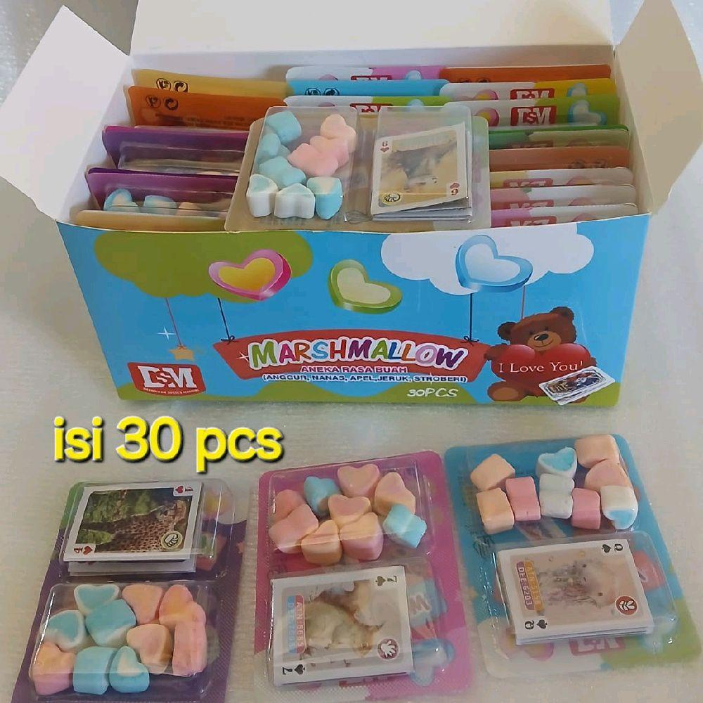 

MARSHMALLOW Bentuk hati FREE KARTU IAI 30 PCS