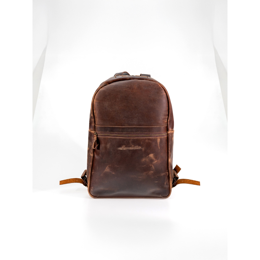 Kenes Leather Tas Ransel Pria Kulit Asli Backpack CHARLIE - Free Grafir Nama