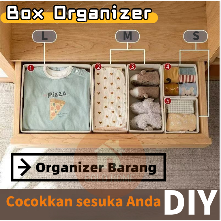 KOTAK PENYIMPANAN SERBA BISA/Penyimpan ajaib/Kotak kategori/Kotak multifungsi/organizer lemari murah