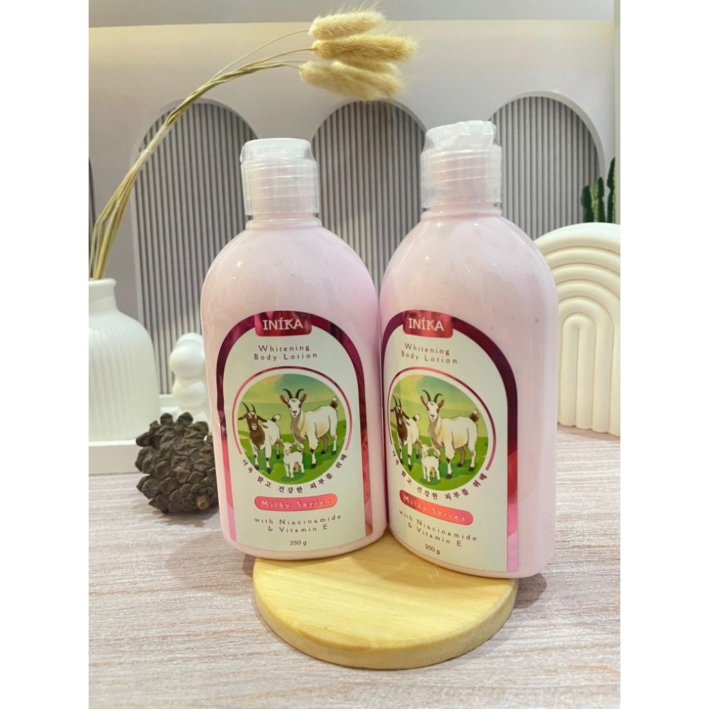 Inika Handbody Lotion Goat's milk & Cow's milk 250gr (kemasan terbaru) ko o