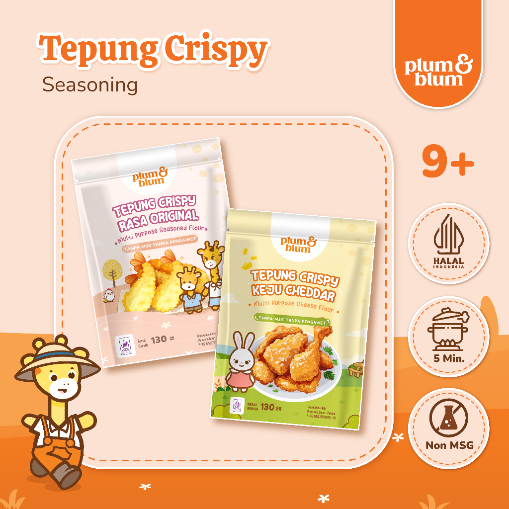 

Plum & Blum - Tepung Crispy Serbaguna / Tepung Bumbu Serbaguna - 1 Pouch