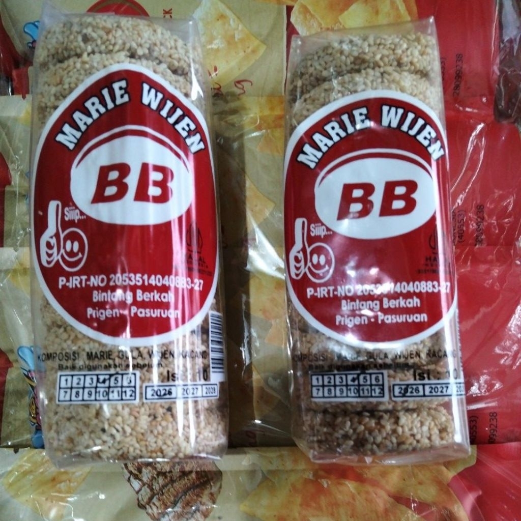

Marie Wijen Kecil (125gr) dan Sedang (175gr) isi 10 keping