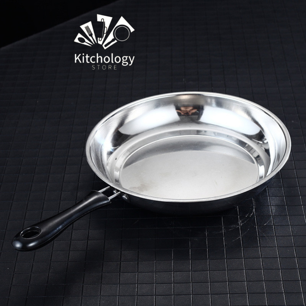 Set Teflon Stainless Steel Wajan Datar Peralatan Masak Teflon - AH643