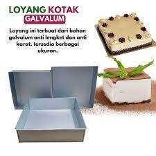 

Loyang kotak susun 3 ukuran 18, 20, dan 22 cm / Loyang kue persegi