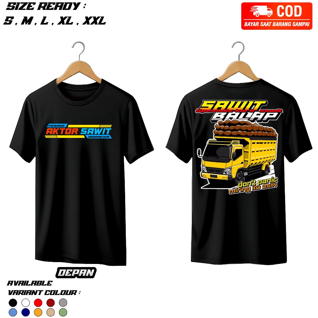 T-Shirt Kaos Distro Mobil Truk Sawit Balap | Kaos Driver Muda | Baju pria Mobil Truk Terbaru 2023 | 