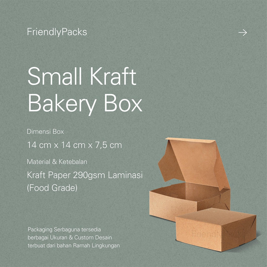 

Bakery Box Packaging Kraft / Kotak Roti / Dus Kue / Dus Roti