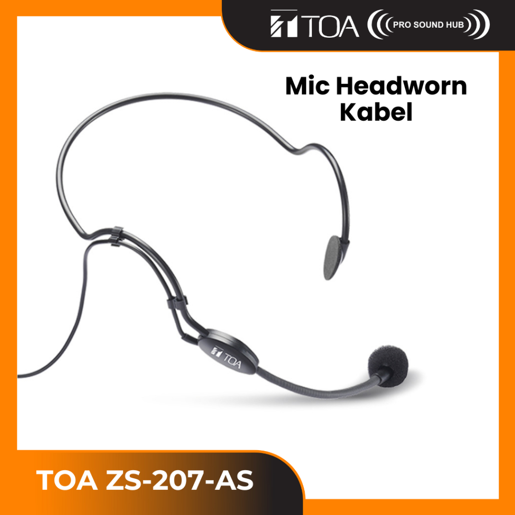 TOA ZM-371HS-AS ZM371 ZM-371 Mic Headset Microphone Headworn Bando Condenser untuk Imam Masjid