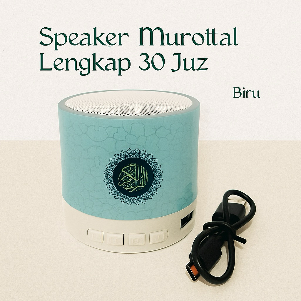 Speaker Murottal Quran Lengkap 30 Juz bisa Belutooth Lampu LED Mini