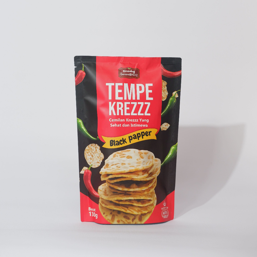

Tempe Krezzz Blackpepper I Keripik Tempe Gurih-Pedas
