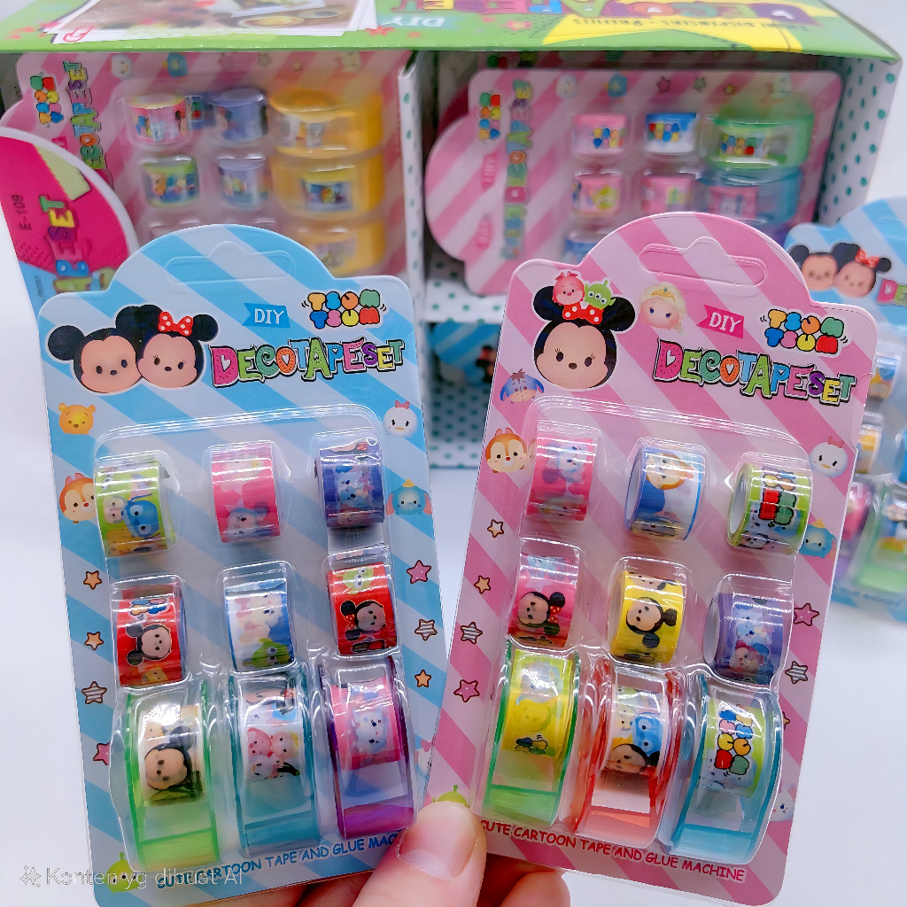 

( Isi 1 ) Set Mini Mouse SELOTIP MOTIF / WASHI TAPE DEKORASI / ISOLASI MOTIF LUCU IMUT