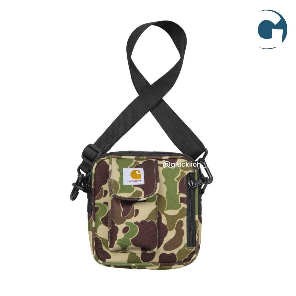 Carhartt WIP, Essentials Messenger Bag in Camo Duck Green