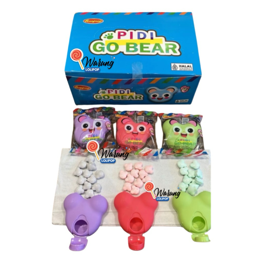 

Permen Pidi Go Bear Rasa Buah – Isi 24 pcs x 6 gr | Permen Mainan Anak Lucu & Unik