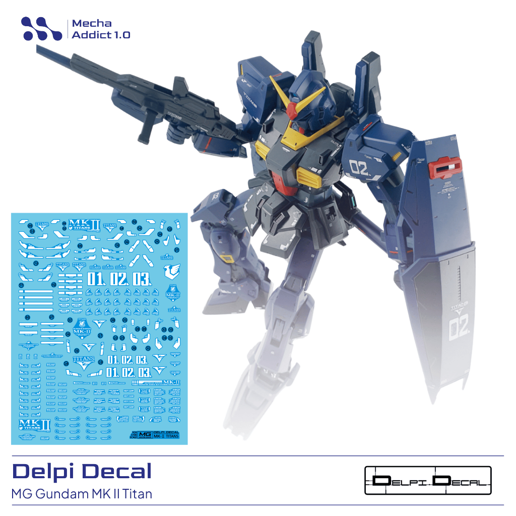 Water Slide Decal MG Gundam MK II Titans by DELPI