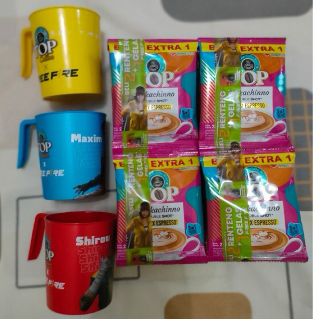 

Top kopi mokachinno 30 Sachet/ 2 Receng Double shot + Free gelas gagang 1pcs