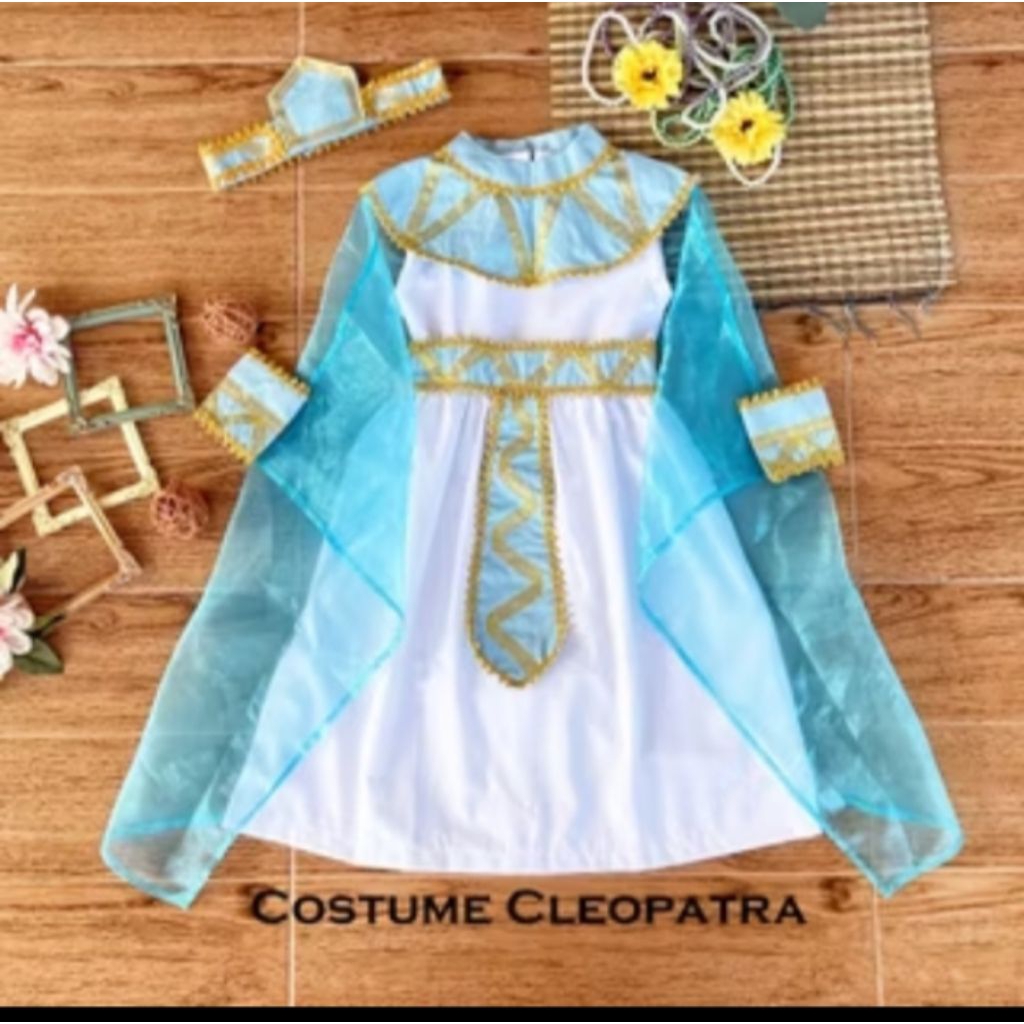 Kostum Cleopatra Anak Perempuan | Kostum Cleopatra Dewasa | Baju Cleopatra Ratu Mesir | Kostum Cospl