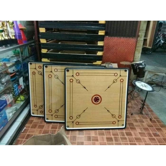 Papan Karambol SUPER JUMBO 120X120CM ..bonus kristal & biji karambol