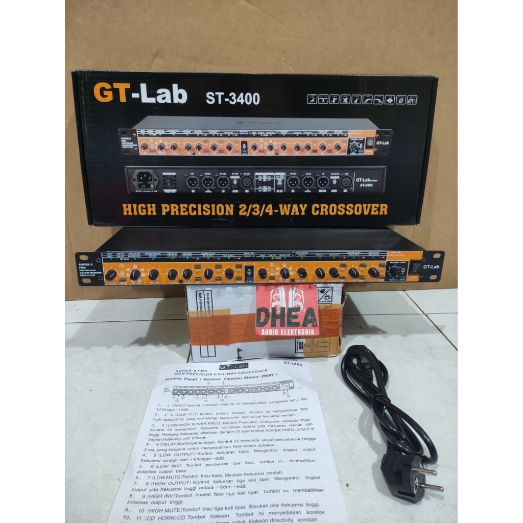 Crossover GT-Lab ST-3400 ST 3400 Super X-PRO 3 Way plus Delay dan Limiter original by RDW full macro