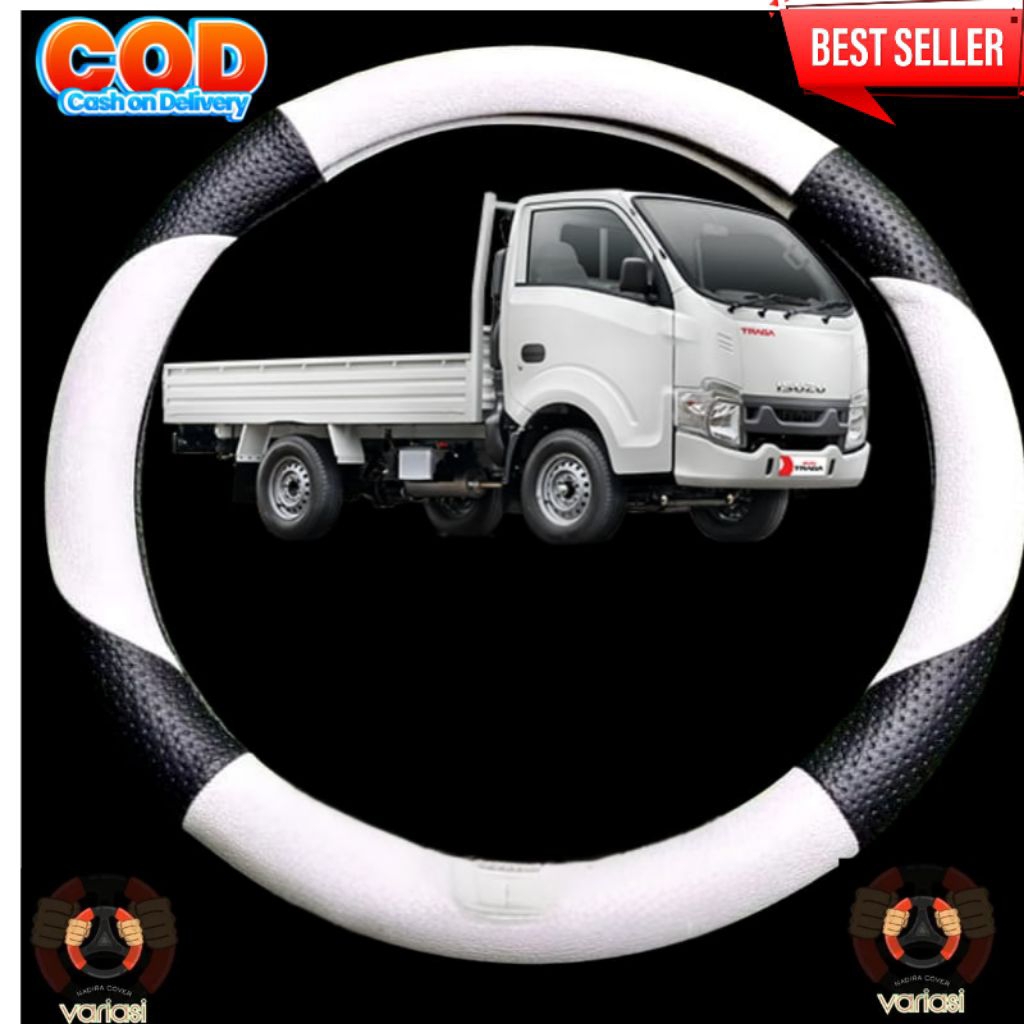 Sarung stir / Cover stir Variasi Mobil Isuzu Traga variasi sabit Bungkus stir mobil pelindung setir 