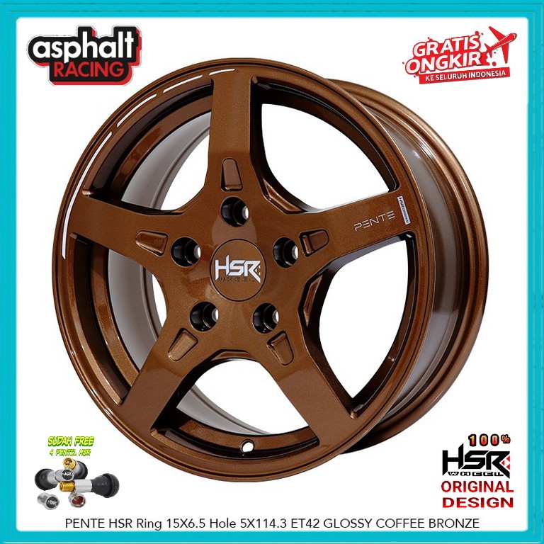 VELG MOBIL HSR RING 15 UNTUK ERTIGA GRANMAX APV CARRY NEW HSR PENTE R15 PCD 5X114,3