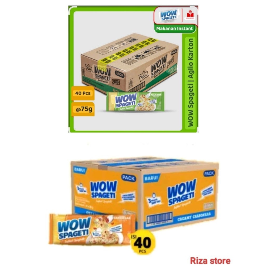 

Wow spageti 2 Dus Carbonara & aglio