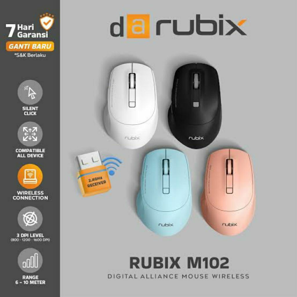 Mouse DA RUBIX M102 DIGITAL ALLIANCE WIRELESS