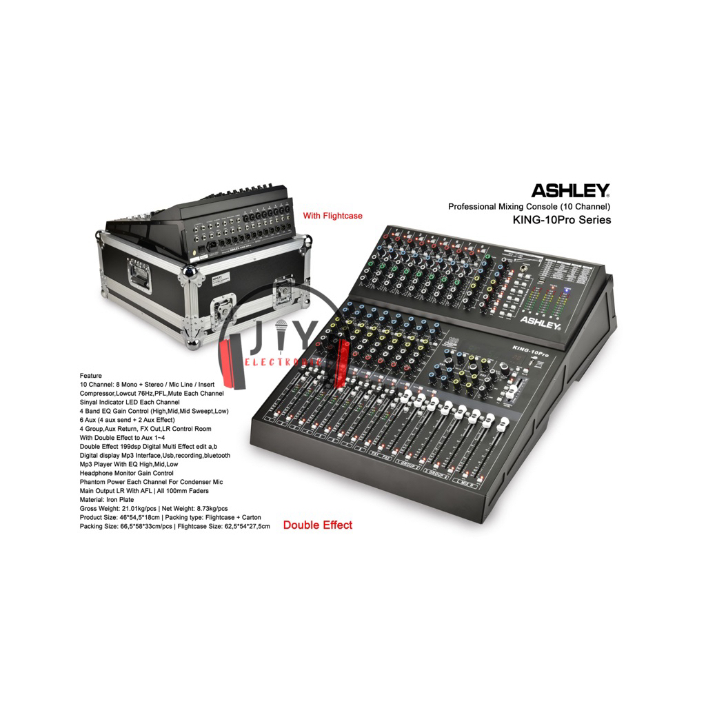 Audio Mixer Ashley 10 Channel King-10Pro Series King 10Pro King 10 Pro
