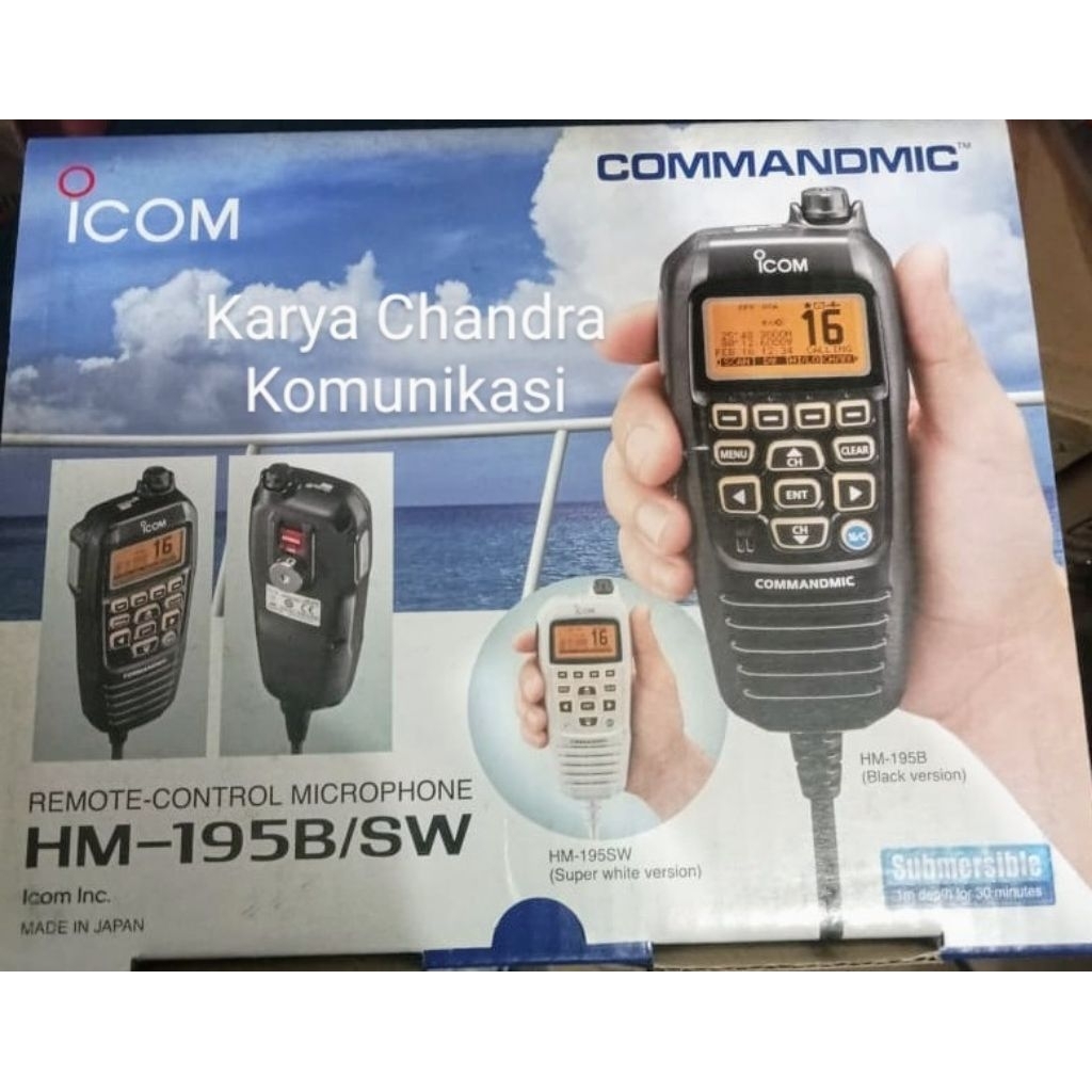 COMMANDMIC REMOTE KONTROL MIC ICOM HM-195B REMOT KONTROL IC-M423 IC-M424 IC-M506 IC-M605 IC-510