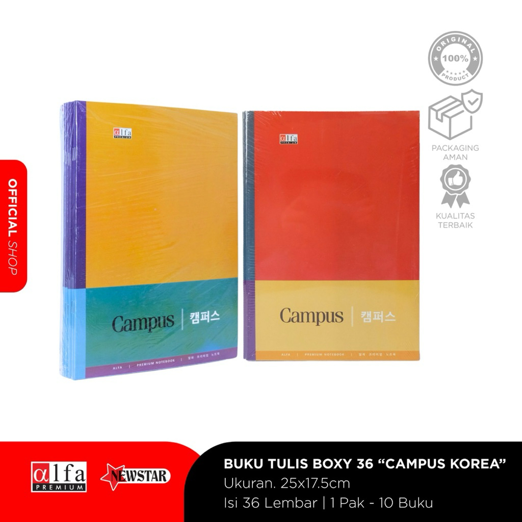 

Buku Tulis BOXY Alfa CAMPUS Korea