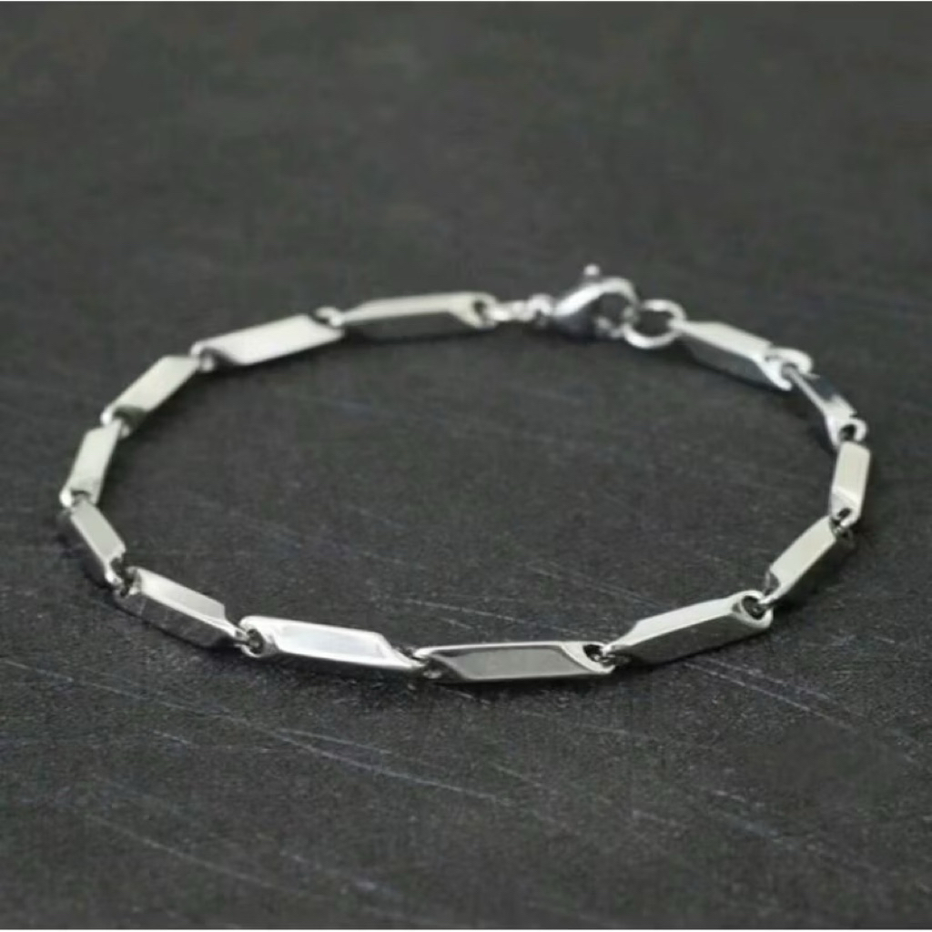 GELANG RANTAI PADI TITANIUM PRIA DAN WANITA
