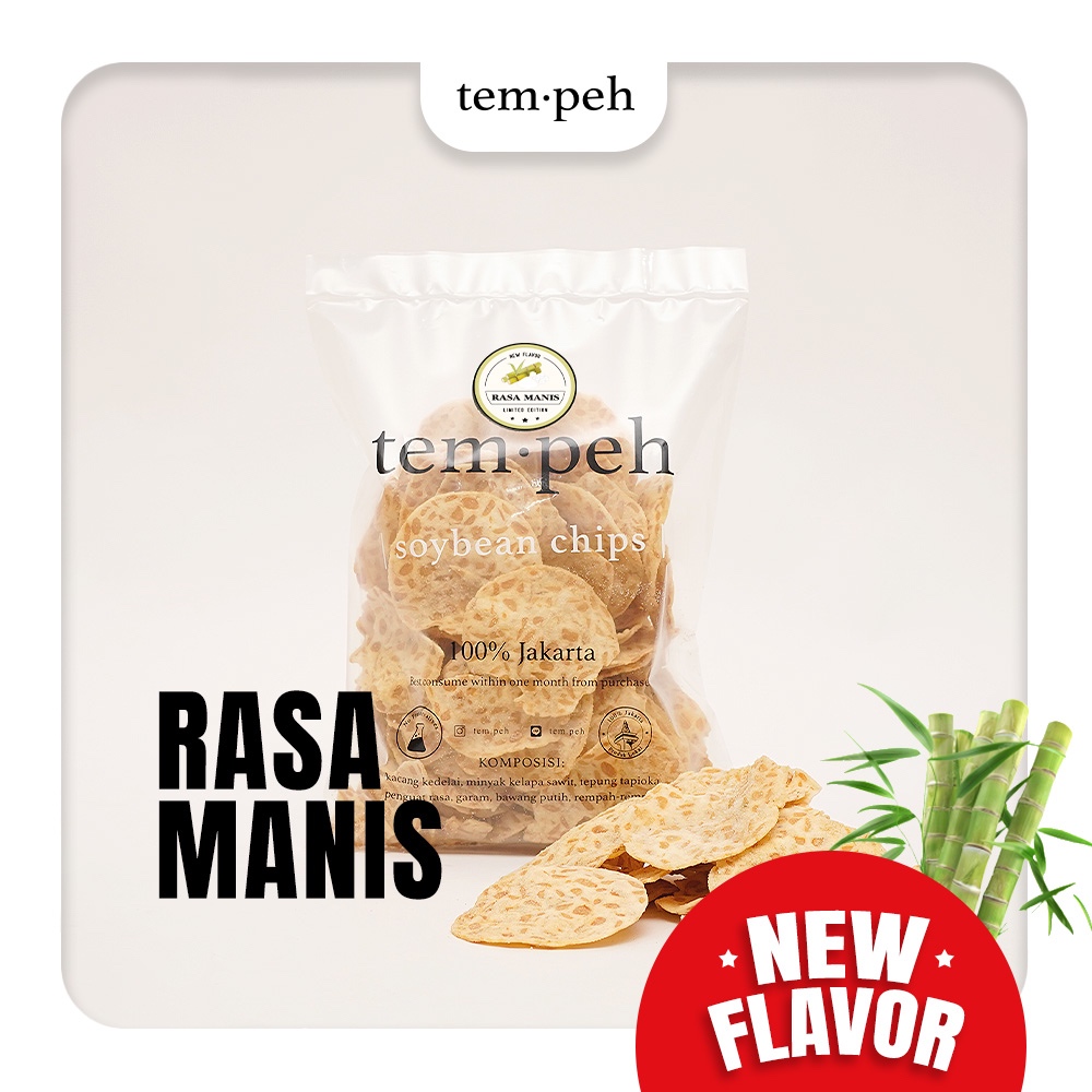 

tem.peh manis | keripik tem.peh rasa baru! snack HALAL oleh-oleh asli Jakarta