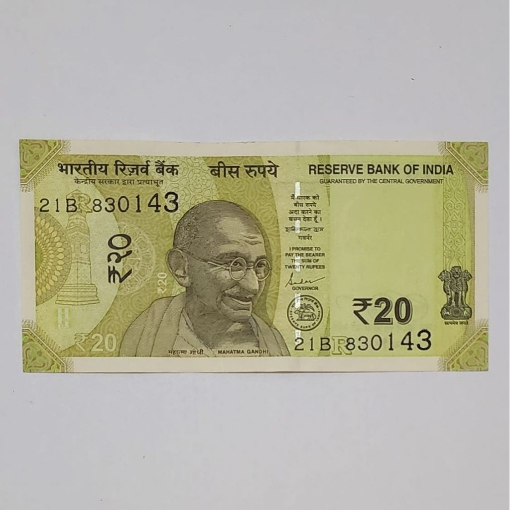 Rupee India Uang Asing Pecahan 20 Rupee