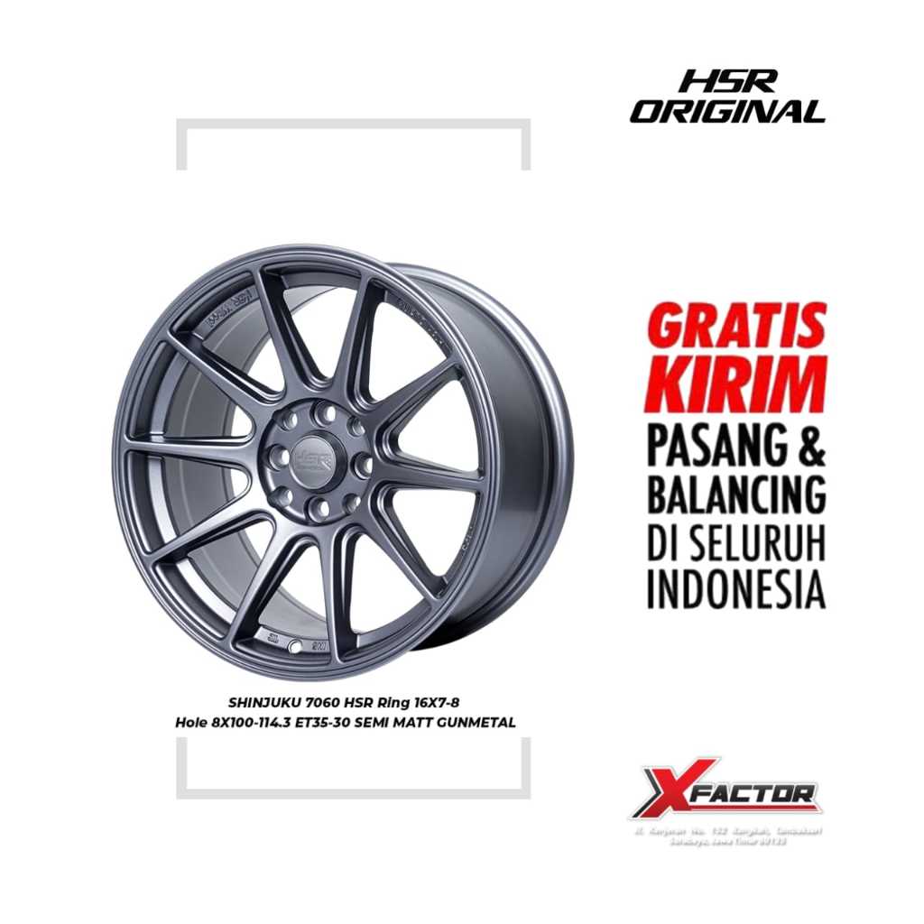 VELG MOBIL HSR R16 HSR SHINJUKU R16X7/8 H8X100-114,3 ET35/30 SMGM