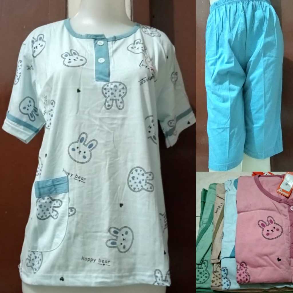 Babydoll Amro Label MERAH Celana Pendek Baju Tidur Baby Doll