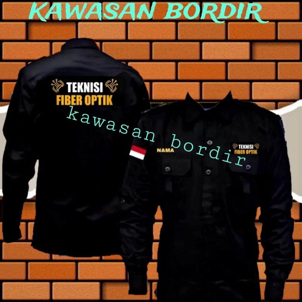 Terbaru kemeja teknisi fiber optic seragam teknisi fiber optic baju teknisi fiber optic pdh teknisi 