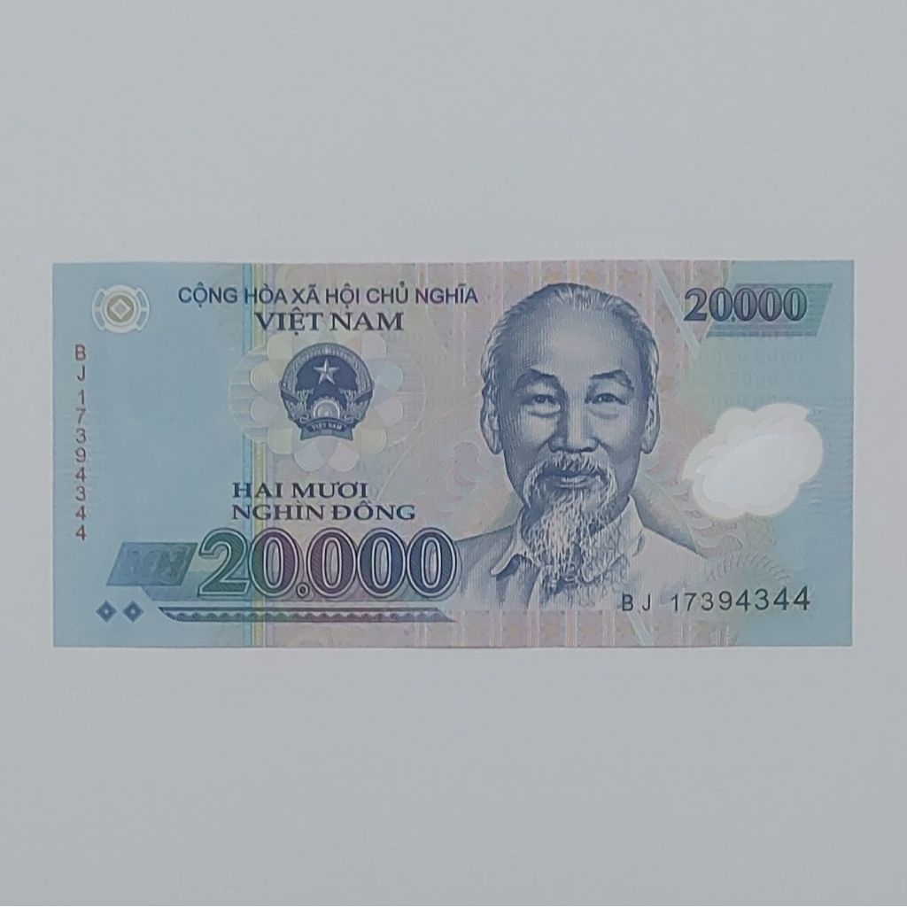 Dong Vietnam Uang Asing Pecahan 20000 Dong Polymer