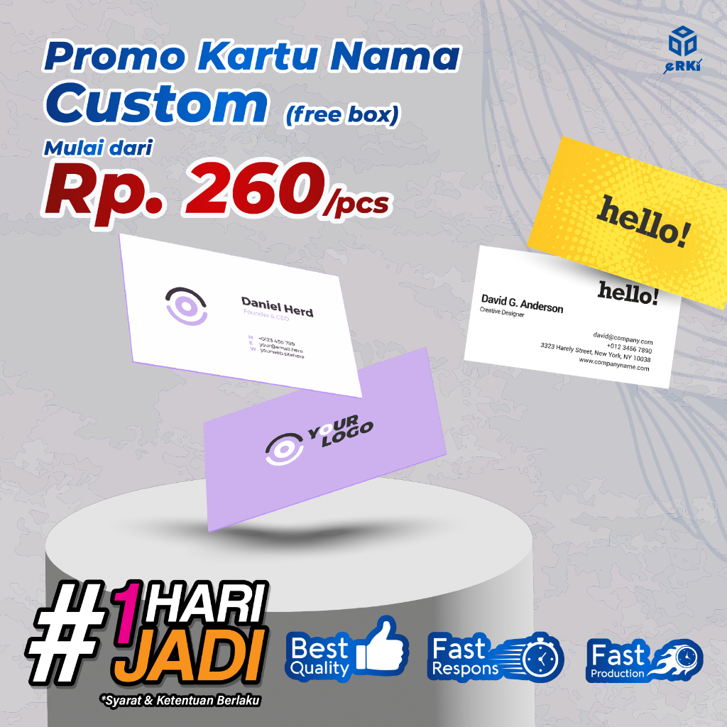 

ERKI PRINTING - Cetak Kartu Nama / Name Card / Custom File