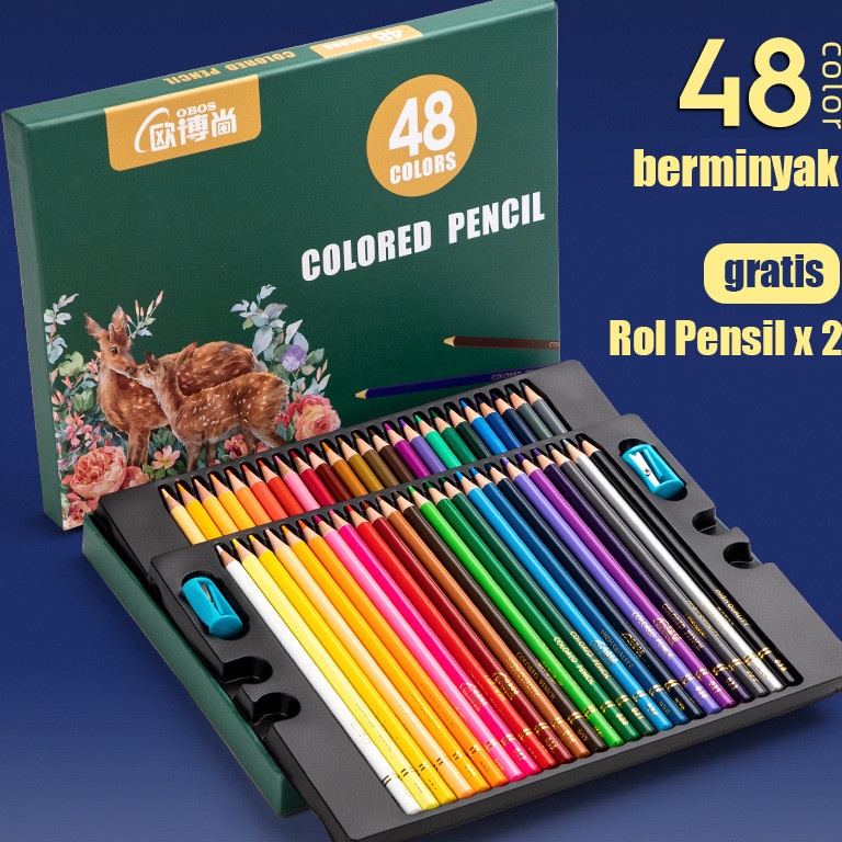 

KODE F27A OBOS Oil Pencil Color Pensil Warna Minyak 4872 Pencil Color Set