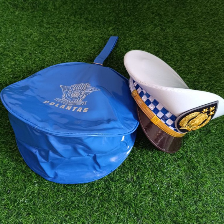 KODE H97B TAS TOPI PET POLANTAS  TAS TOPI PET LANTAS POLRI  TAS TOPI PET POLISI LALU LINTAS  TEMPAT 
