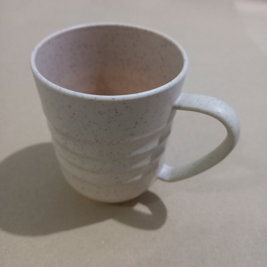 Gelas Mug Wheat Straw 300 ML / BPA Free Wheat Straw Environmental Protection Cup CREAM