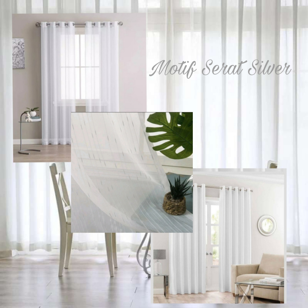 GORDEN VITRASE GORDEN TRANSPARAN GORDEN SIANG MOTIF SERAT MODEL SMOKRING